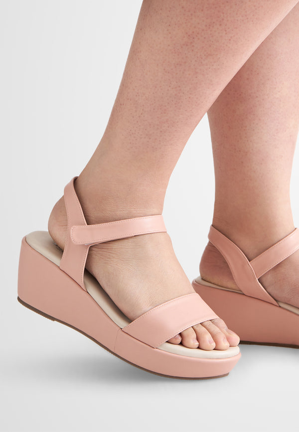 Amaya Ankle Velcro Strap Sandal Wedges