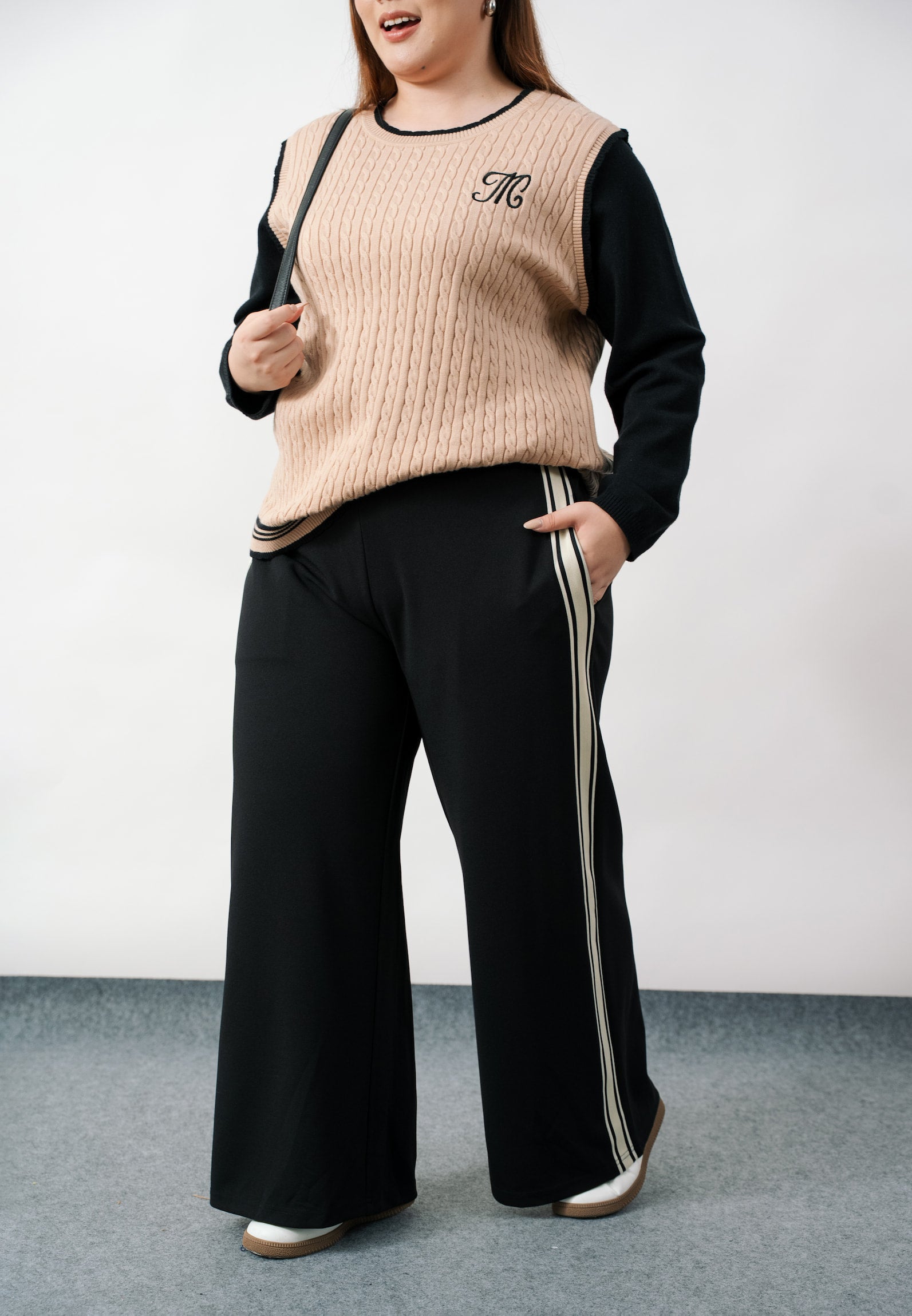 Trixie Side Stripe Wide Straight Leg Pants – Mis Claire