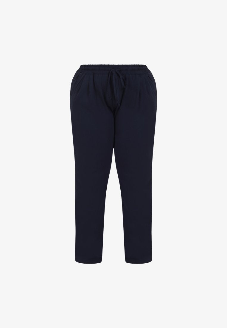Milly Straight Cut Active Cotton Pants - Black