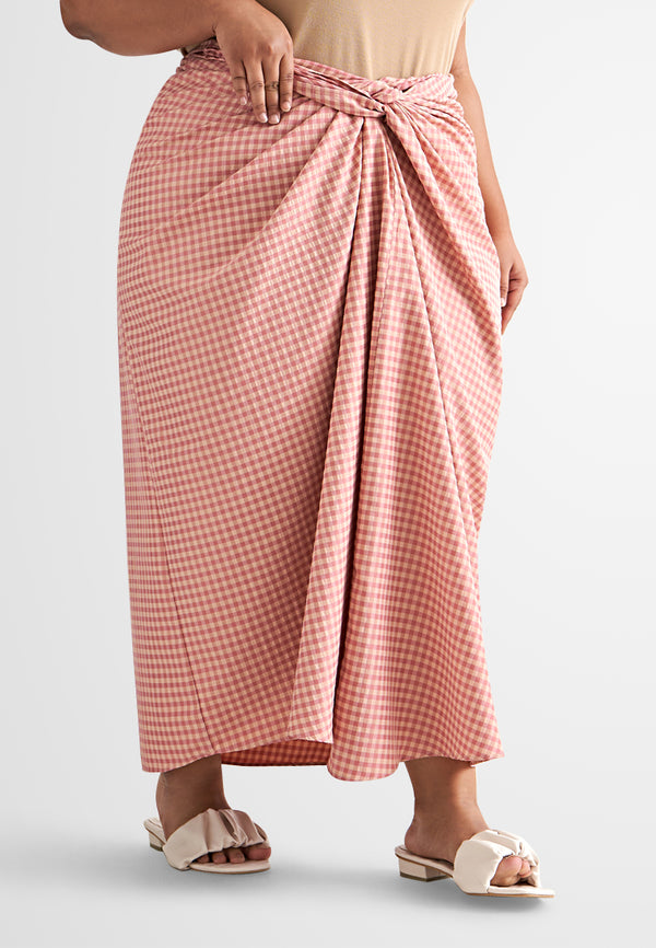 Ciara Semi-Instant Gingham Pario Skirt