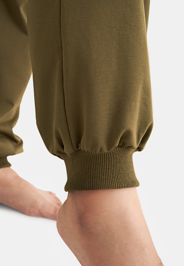 Sonica Active Cotton Jogger Pants - Army Green