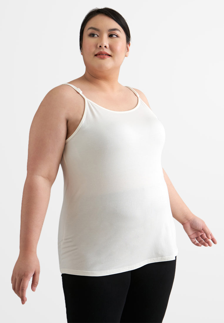 Feena OUTSTANDINGLY SOFT Plus Size Camisole - White