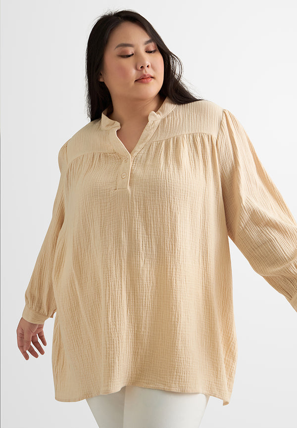 Aria Double Gauze Popover Shirt