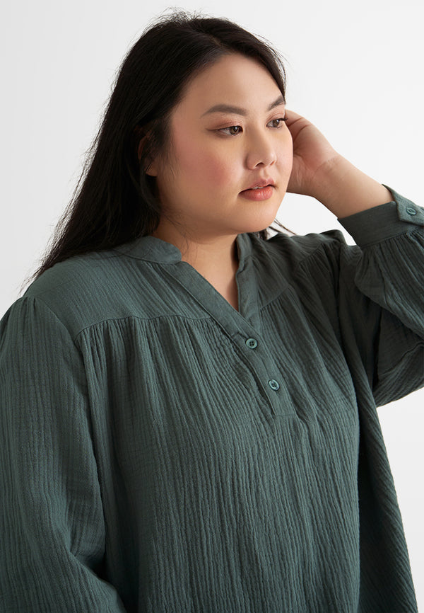 Aria Double Gauze Popover Shirt