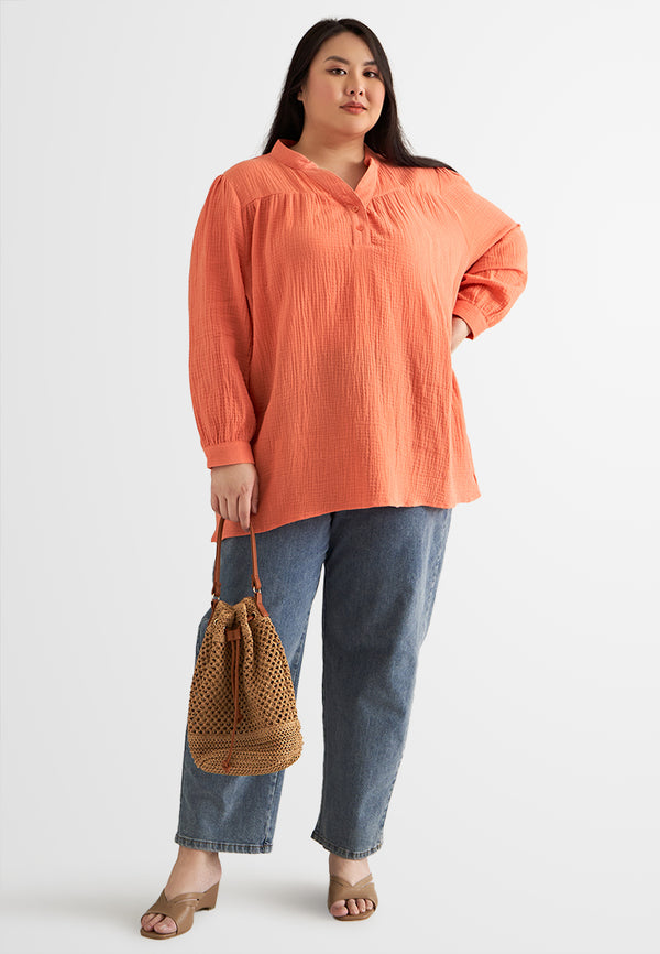 Aria Double Gauze Popover Shirt