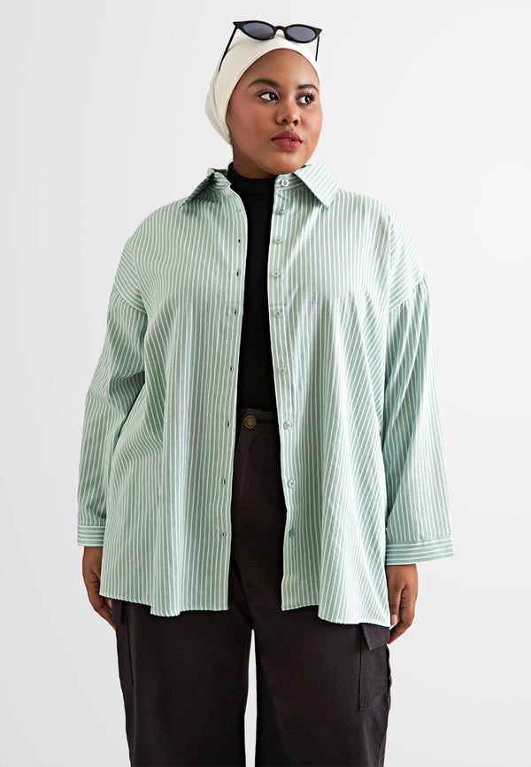 Blanca Stripes Button Long Sleeve Shirt