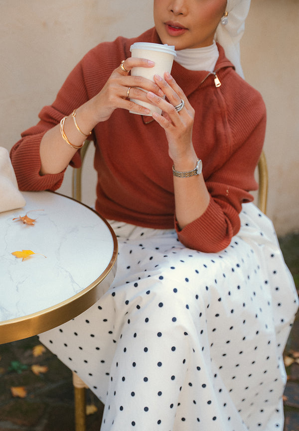 Brisa Side Zip Collar Knit Jumper