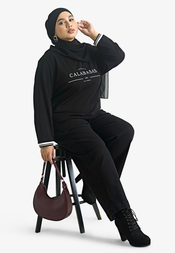 Calabasas Stripe Wrist Jumper Tee