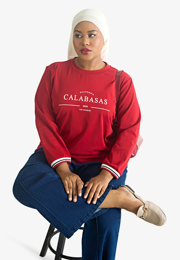 Calabasas Stripe Wrist Jumper Tee