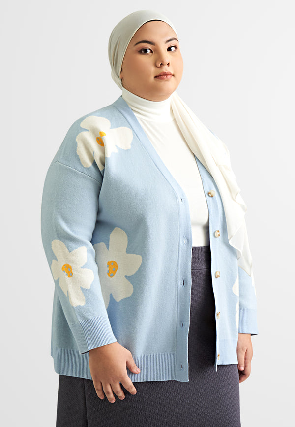 Candace Coquette Knit Floral Cardigan