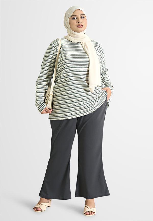 Carson Long Sleeve Striped Knit Tee