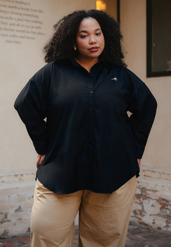 Cascade Embroidery Drop Shoulder Shirt