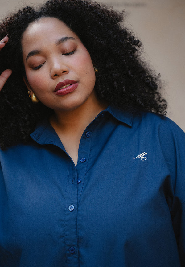 Cascade Embroidery Drop Shoulder Shirt