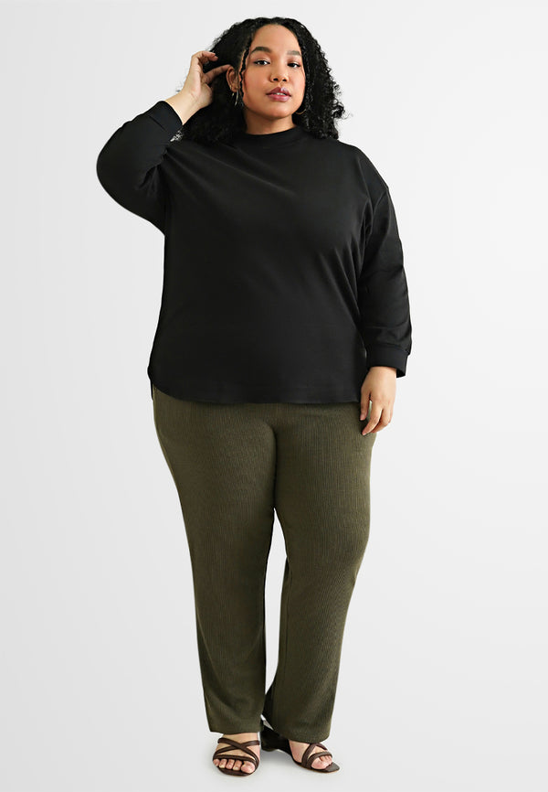 Chrissy Relax Ribbed Pants