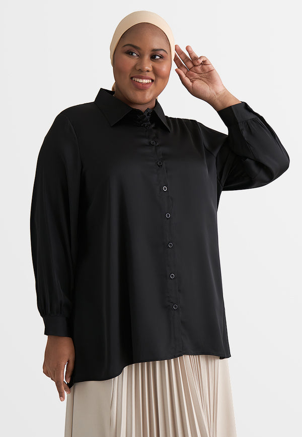 Clarice Glow Satin Shirt