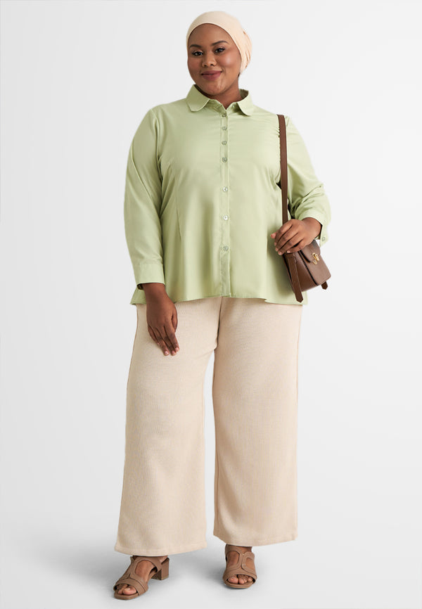 Edith Elegant Waist Pintuck Shirt