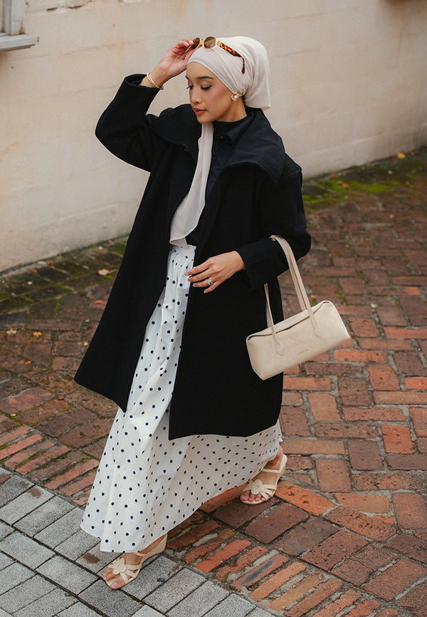 Frostine Adjustable Belt Winter Trench Coat