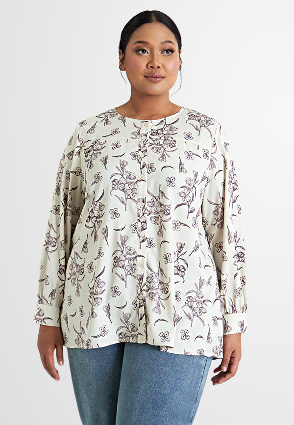 Gillian In-House Print Yoke Shirt