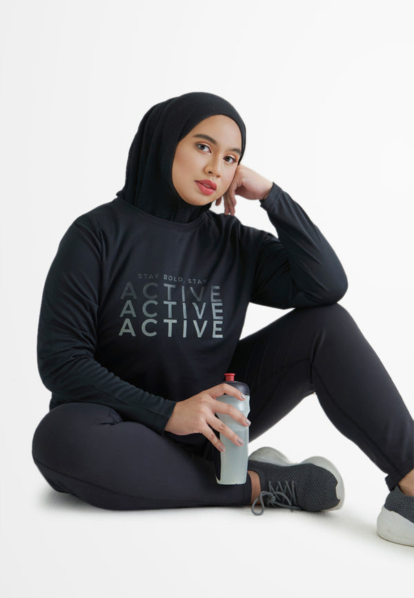 Hydra Biib Premium Micro 3D Active Jersey Tee - Black