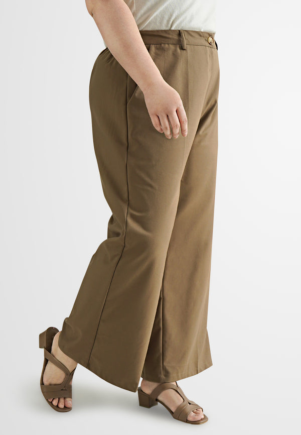 Irma Tailored Straight Wide Leg Pants