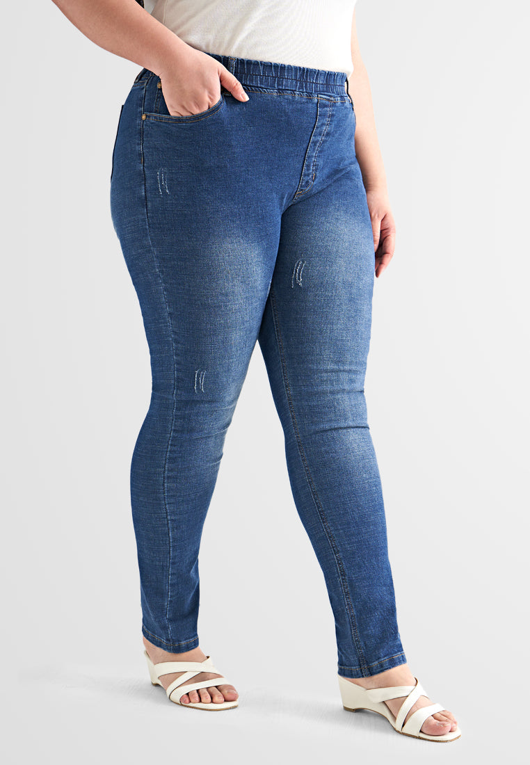Jordy Ultra Stretch Skinny Cut Claire Blue Jeans Medium - – Mis