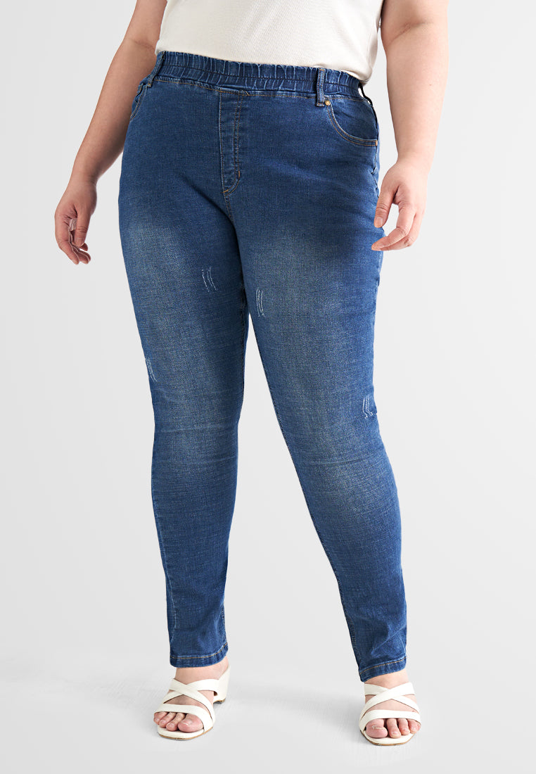 Jordy Ultra Stretch Skinny Cut Jeans - Medium Blue