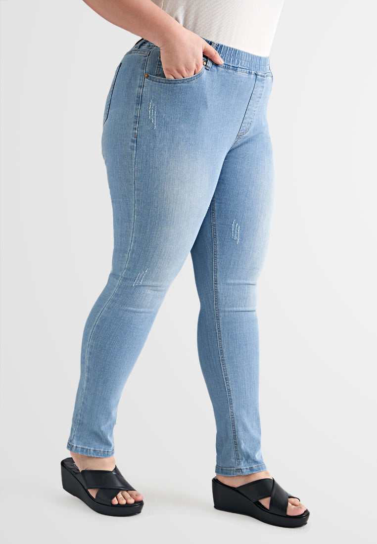 Jordy Ultra Stretch Skinny Cut Jeans - Light Blue