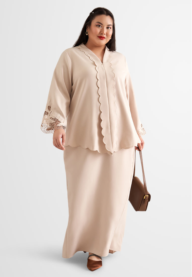 Khalisha Minimalist Sulam Kerawang Kebaya Set – Mis Claire