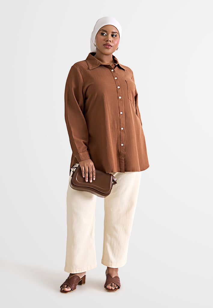 Laisha Blouse Breathea Collection Linen Button Shirt – Mis Claire