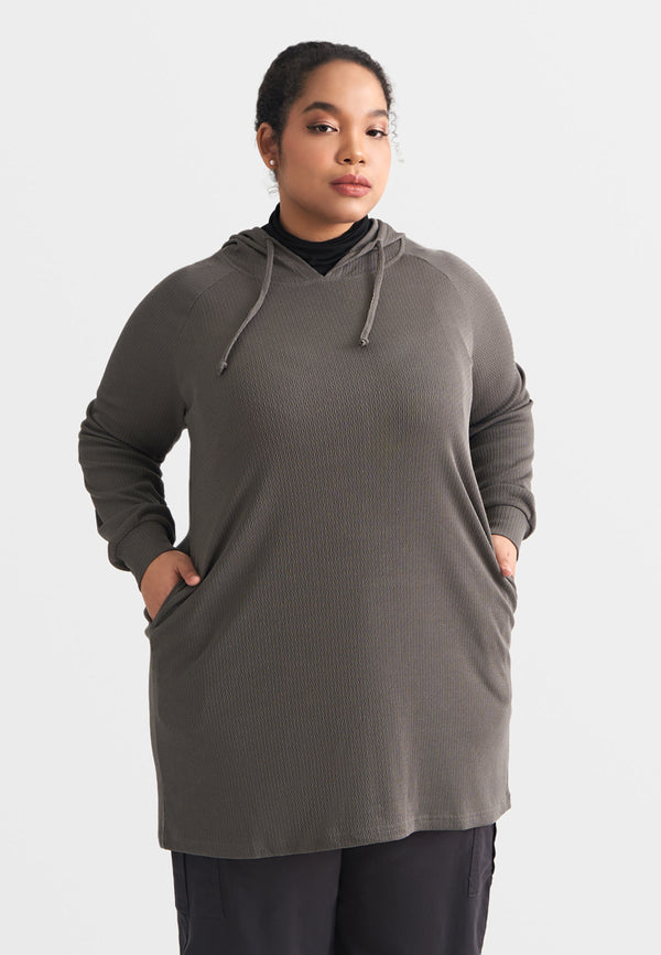 Loni Ribbed Long Hoodie