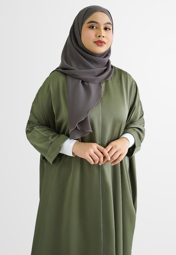 Misha DEMURE Satin Piping Kaftan Jubah