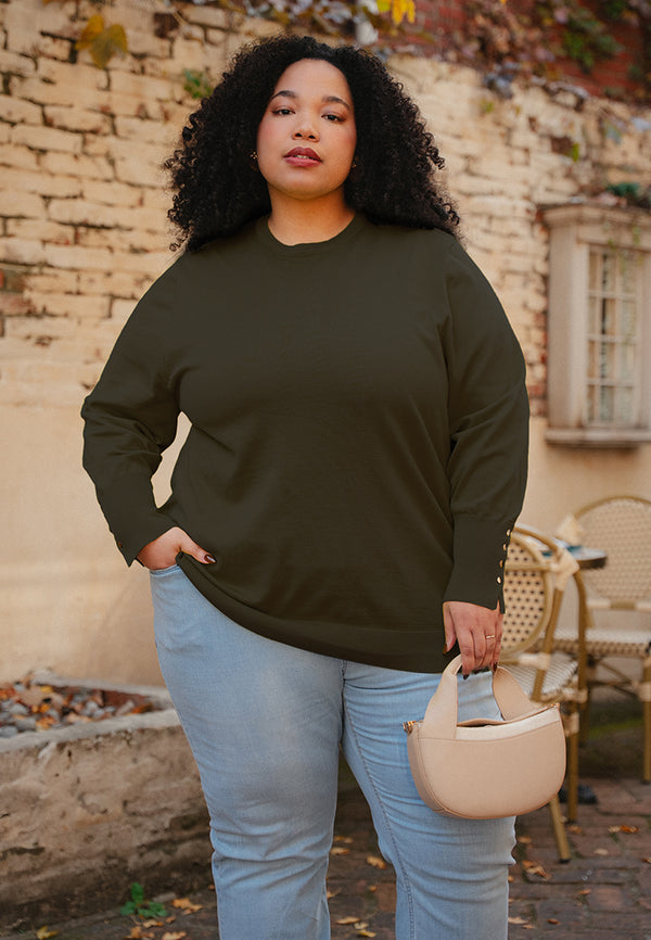 Nola Gold Button Knit Top