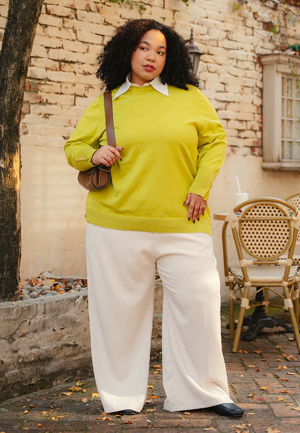 Nola Gold Button Knit Top