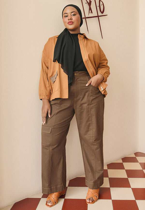 Onida Cargo Contrast Stitch Pocket Pants