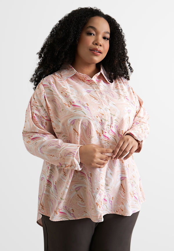 Percy Printed Basic Button Shirt