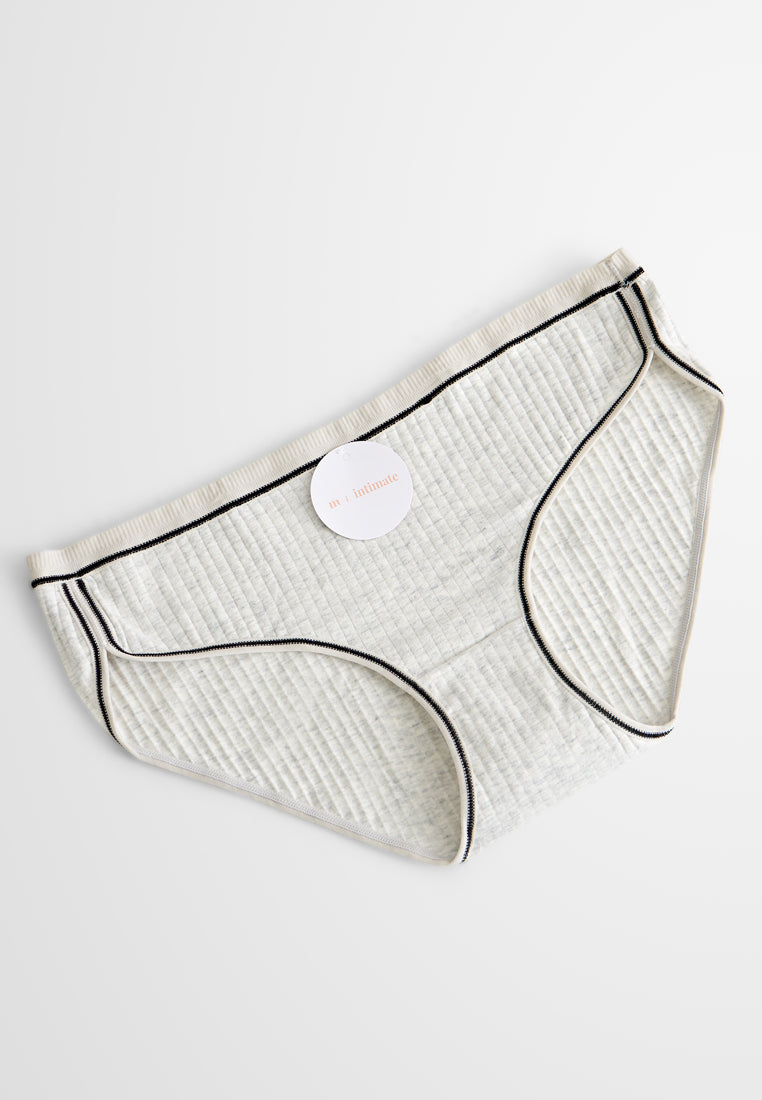 Rae Ribbed Plus Size Cotton Panties (2 Pieces in a Pack) - Mix
