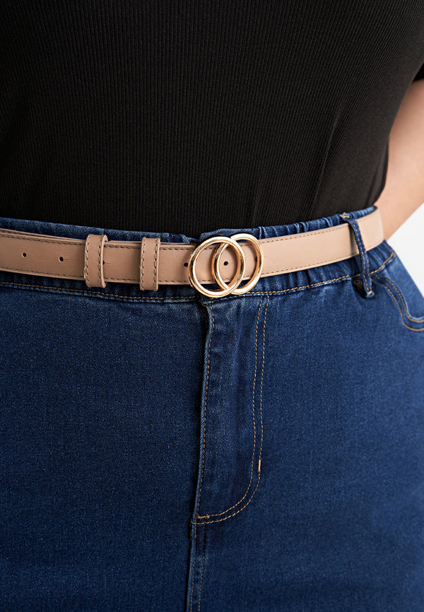 Rebekah Double Ring Skinny Belt