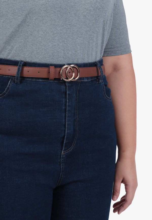 Rebekah Double Ring Skinny Belt