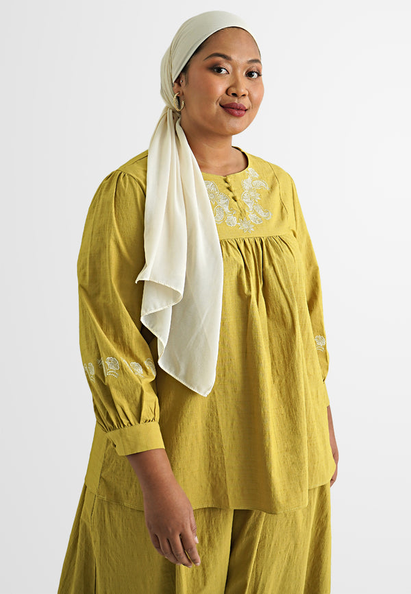 Saniya Long Sleeves Embroidery Top