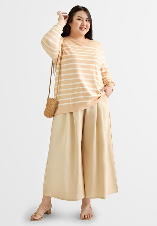 Serenity Stripe Long Sleeve Knit Top (704202)