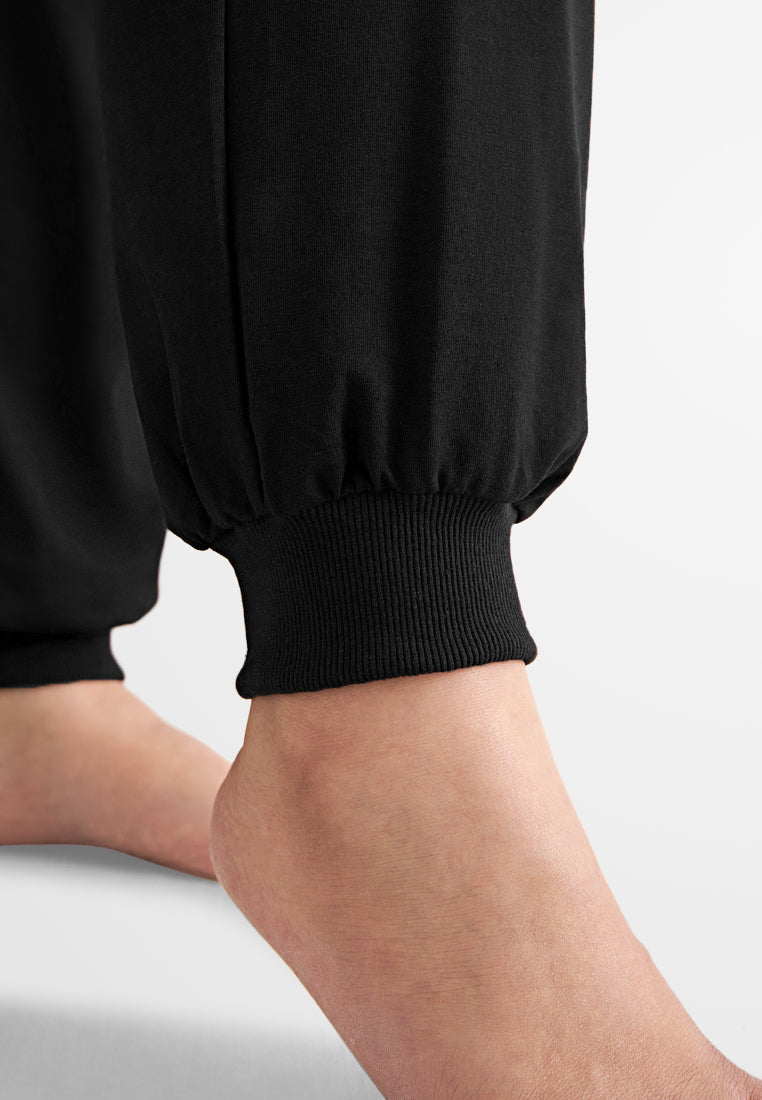 Sonica Active Cotton Jogger Pants - Black
