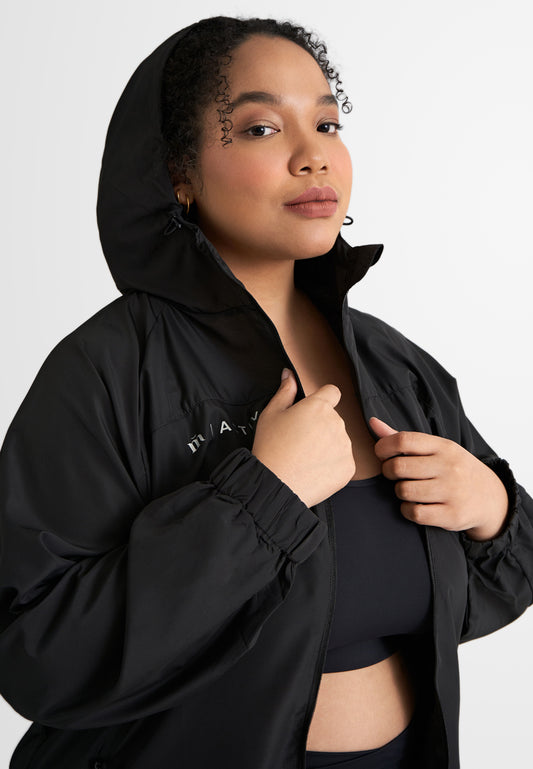 Stormi Lightweight Foldable Windbreaker - Black