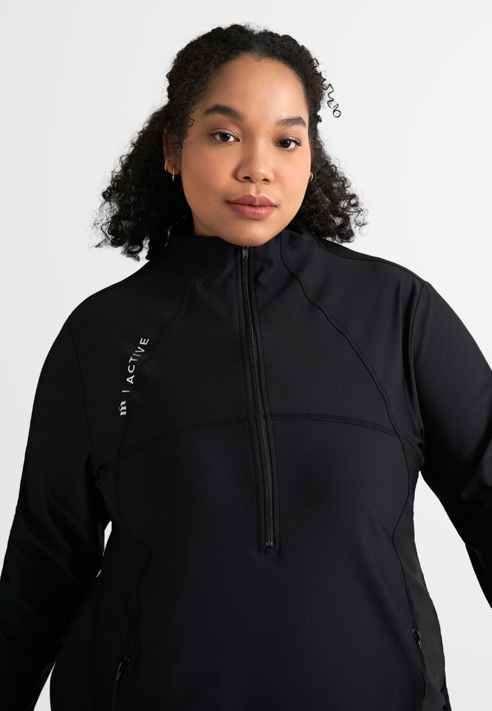 Swift High Neck Half Zip Active Top – Mis Claire