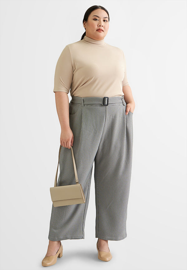 Syren Houndstooth Belted Work Pants