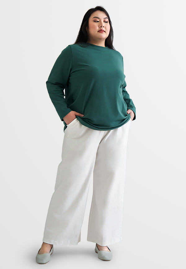 Tavie SMART Wide Leg Work Pants - White