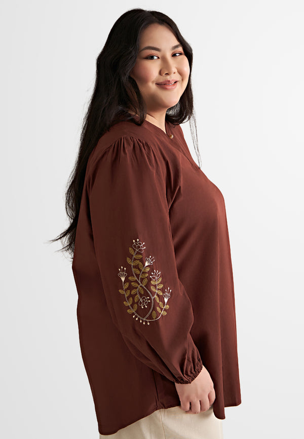 Tulsi Embroidery Puff Sleeve Blouse