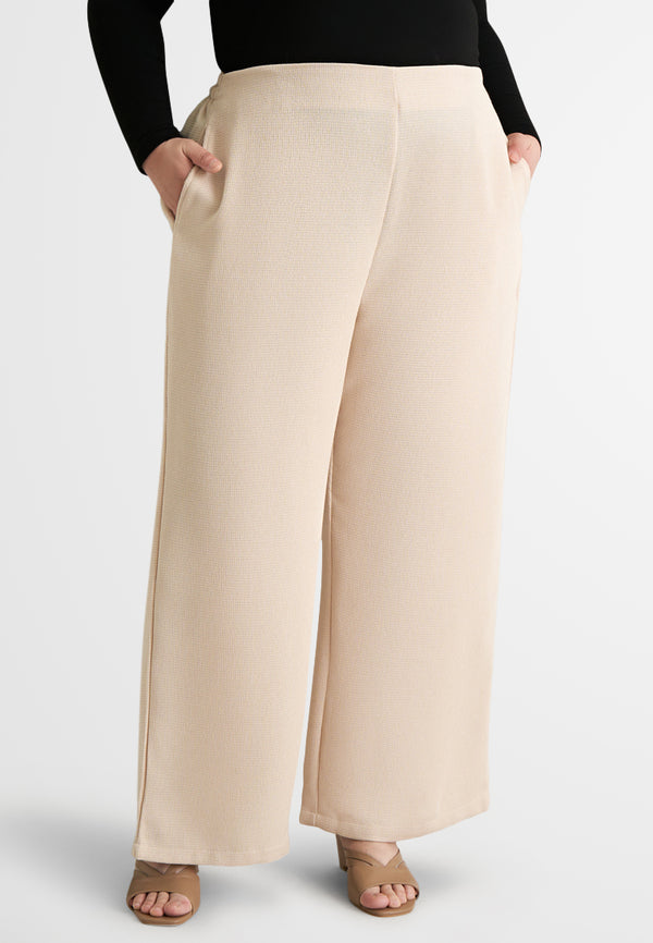 Wachiwi Tweed High Waisted Wide Leg Pants