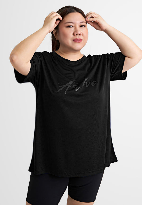 Zivo BiiB Short Sleeve Premium Micro 3D Active Jersey Tee - Black