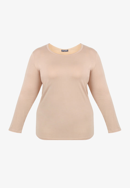 Kelly OUTSTANDINGLY SOFT Long Sleeve Top - Nude