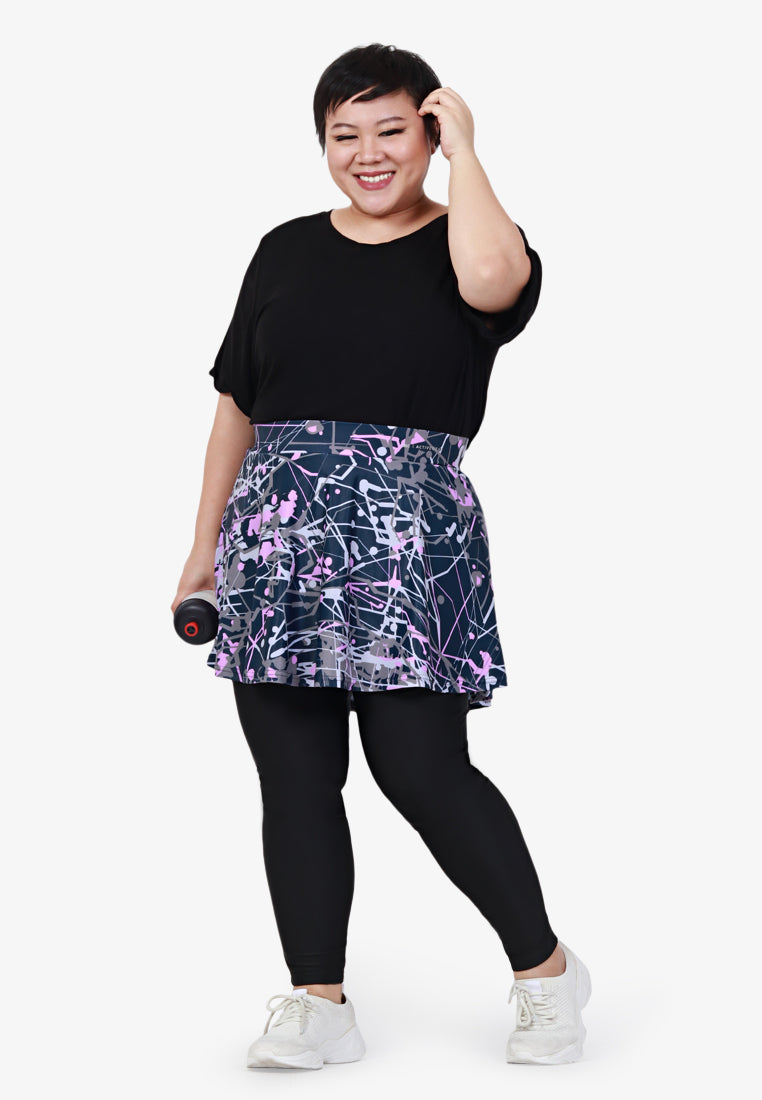 Float Active Zumba Extender Skirt - Pink Splatter